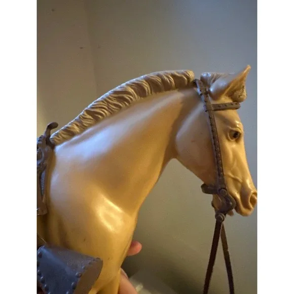 Vintage Marx Toys Johnny West Jane West Figures and Horse Lot Blue Western Style - Picture 11 of 13